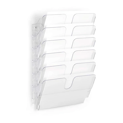 Broschyrställ vägg Flexiplus A4L transparen 6/fp
