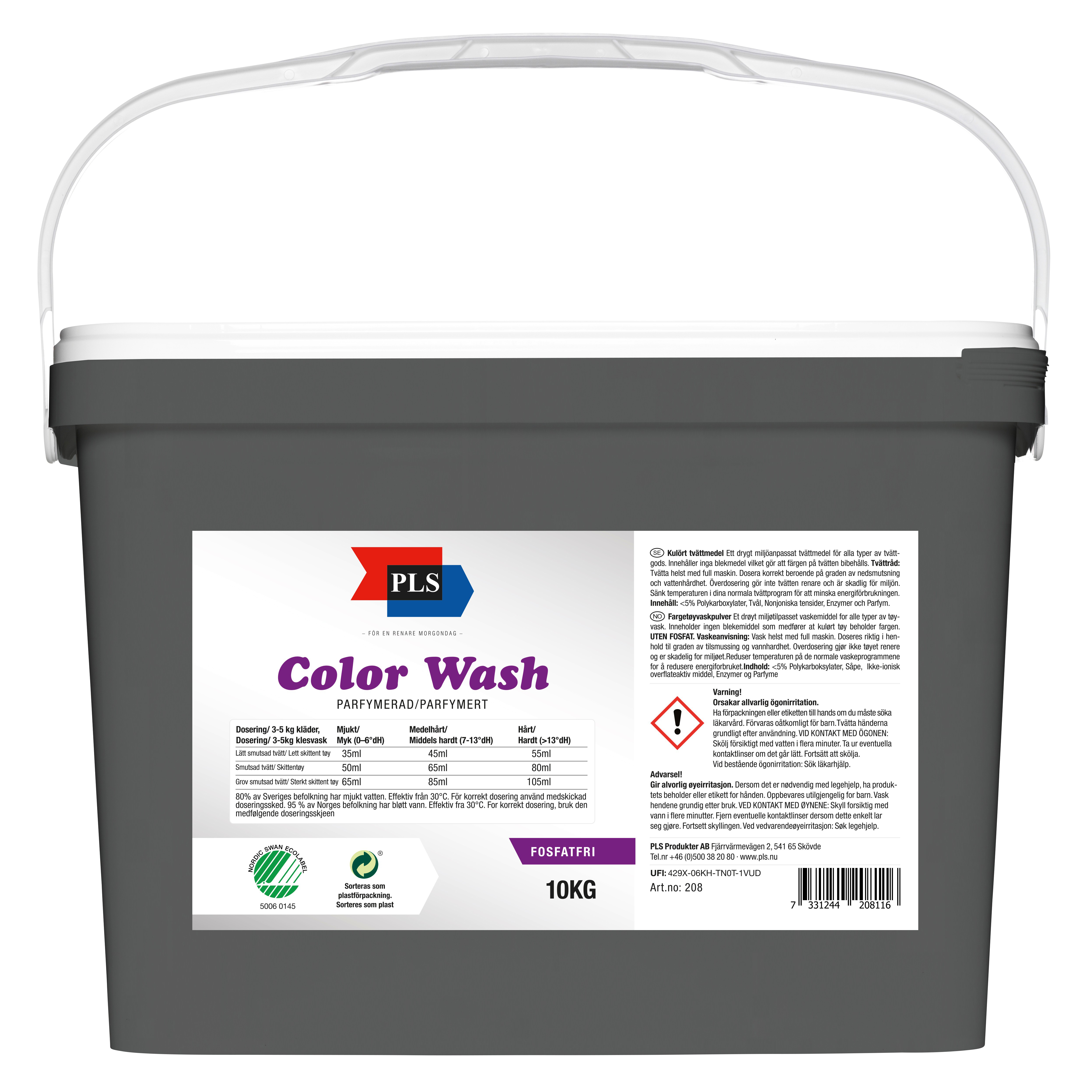 Tvättmedel PLS Color Wash 10kg