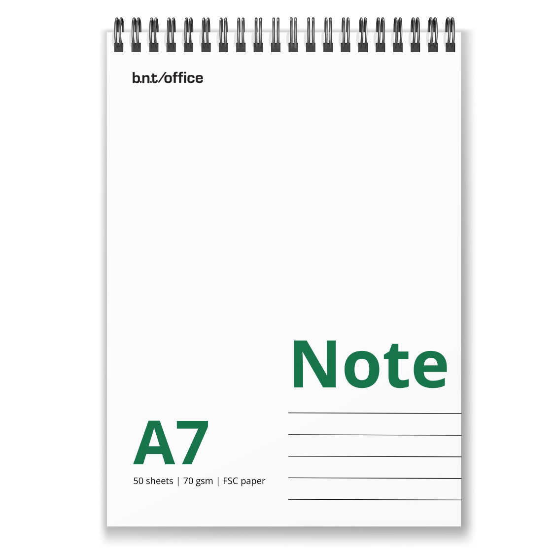 Spiralblock A7 linjerat 70g 50 blad