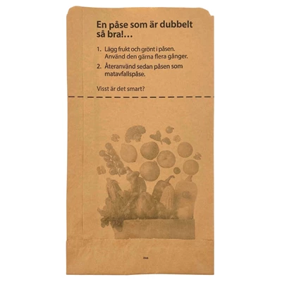 Fruktpåse Matavfall Brun 10L 80st/kolli