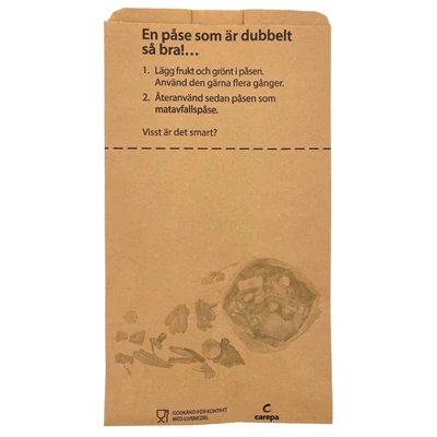 Fruktpåse Matavfall Brun 10L 80st/kolli