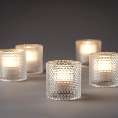 Ljushållare Calm klart glas 6st
