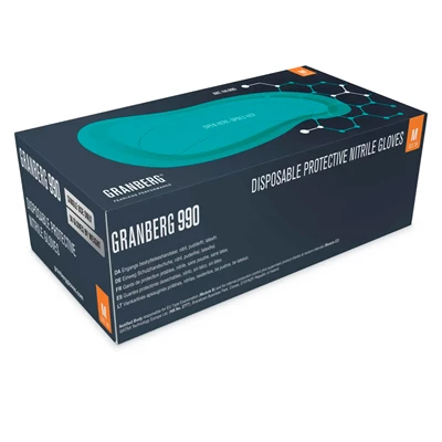 Nitrilhandske kemikalie 114.990 Grön strl S 100st