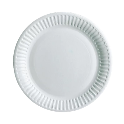 Papperstallrik vit