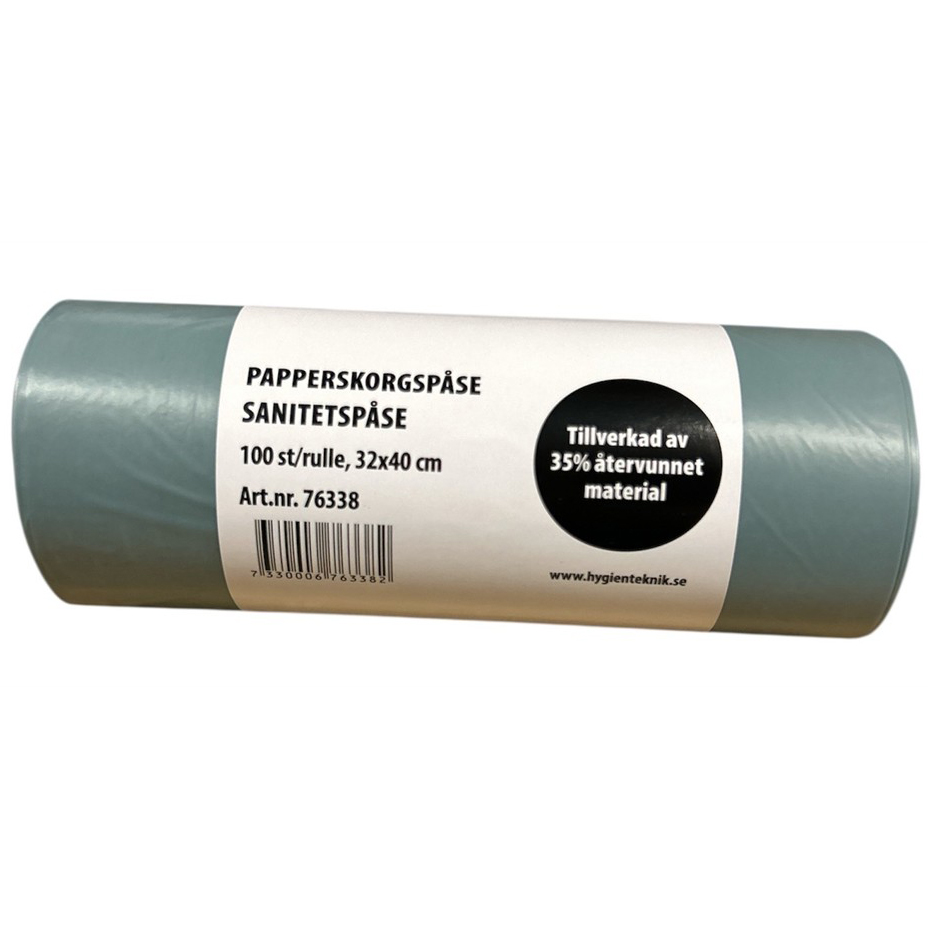 Sanitetspåse m tryck Grå 100st/rl