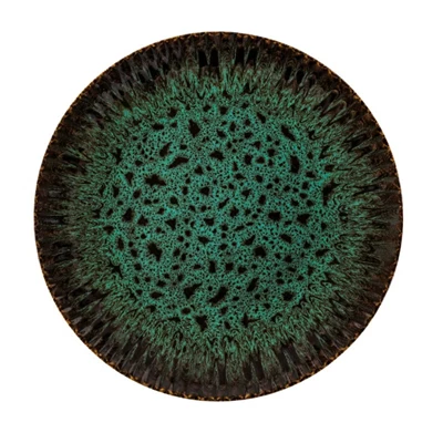 Tallrik Blocho Daisy Ø27cm Grönsvart dekor