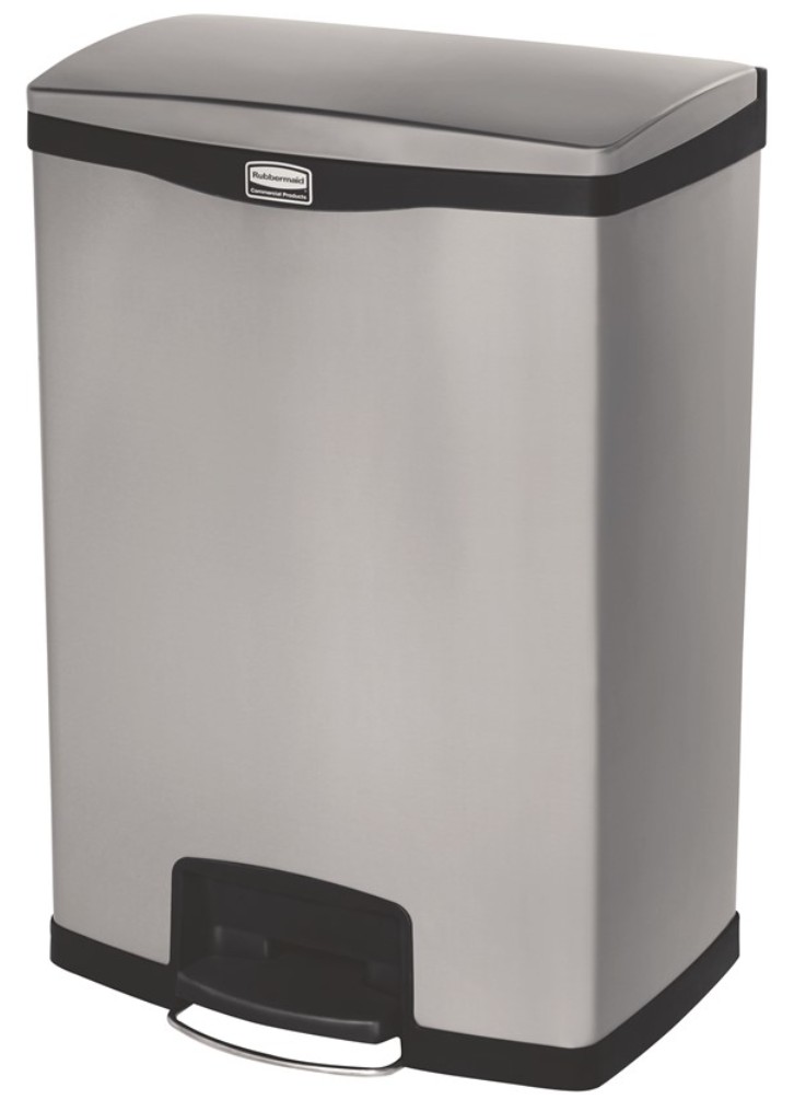 Soptunna Rubbermaid SlimJim 90L Front Step Rostfri