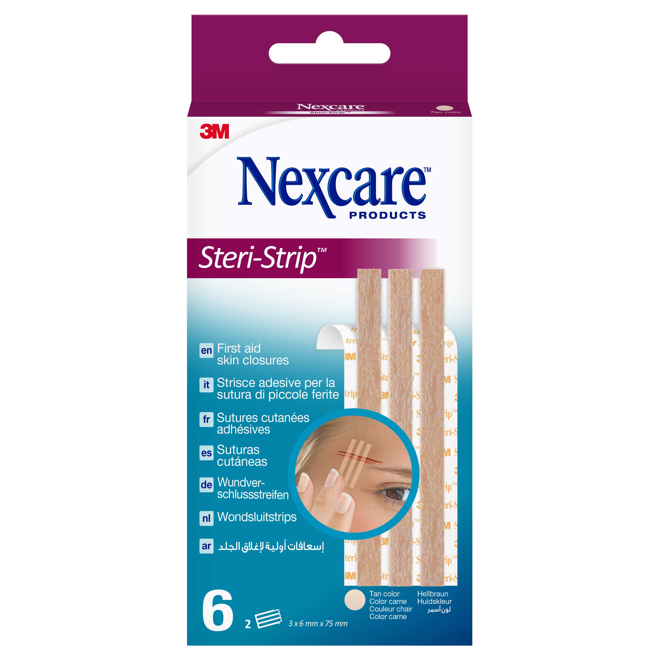 Sårförslutningsstrips Nexcare Steri-Strip 6mmx75mm