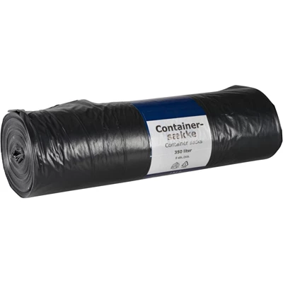 Plastsäck 350L Svart 9st/rl
