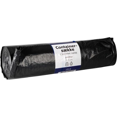 Plastsäck 350L Svart 9st/rl