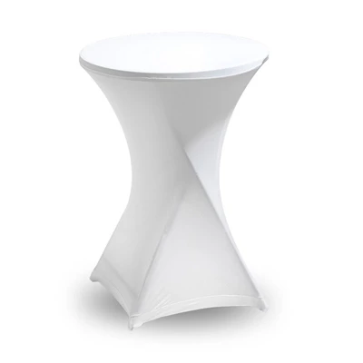 Stretchöverdrag runda ståbord Ø80cm 110cm Vit