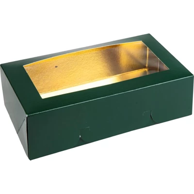 Fönsterkartong 18,5x11x5cm Grön/Guld 150st