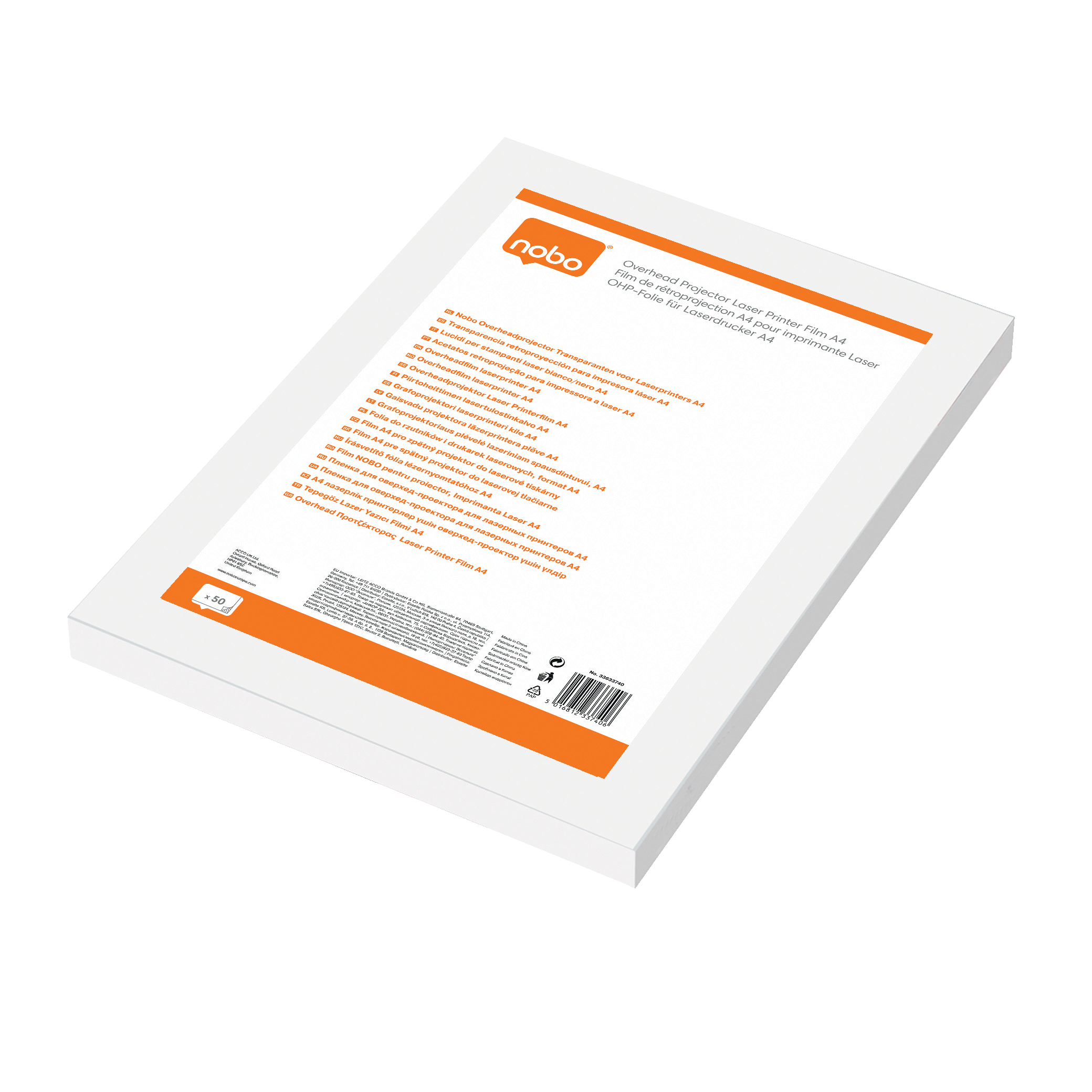 Overheadfilm A4 Nobo 100 mic 50/fp