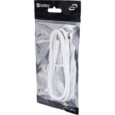 Kabel USB-C- USB-A 2,0 1m Vit