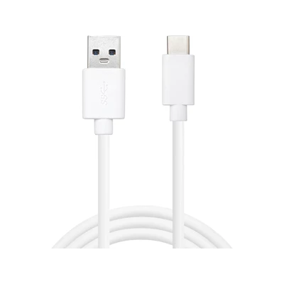 Kabel USB-C- USB-A 2,0 1m Vit