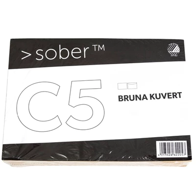 Kuvert C5 FP Brun 100st/fp