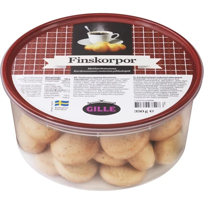 Kakor Kardemummaskorpor plastburk 350g