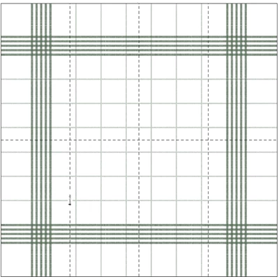 Servett Dunisoft 1/8 48x48cm Grönrutig 360st/kolli