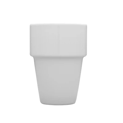 Mugg utan öra 20cl Vit