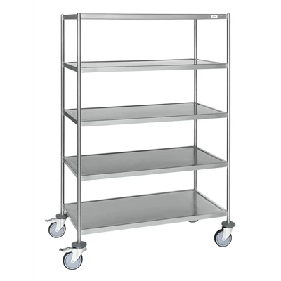 Rullvagn 5 plan 1075x575x1650mm utan handtag