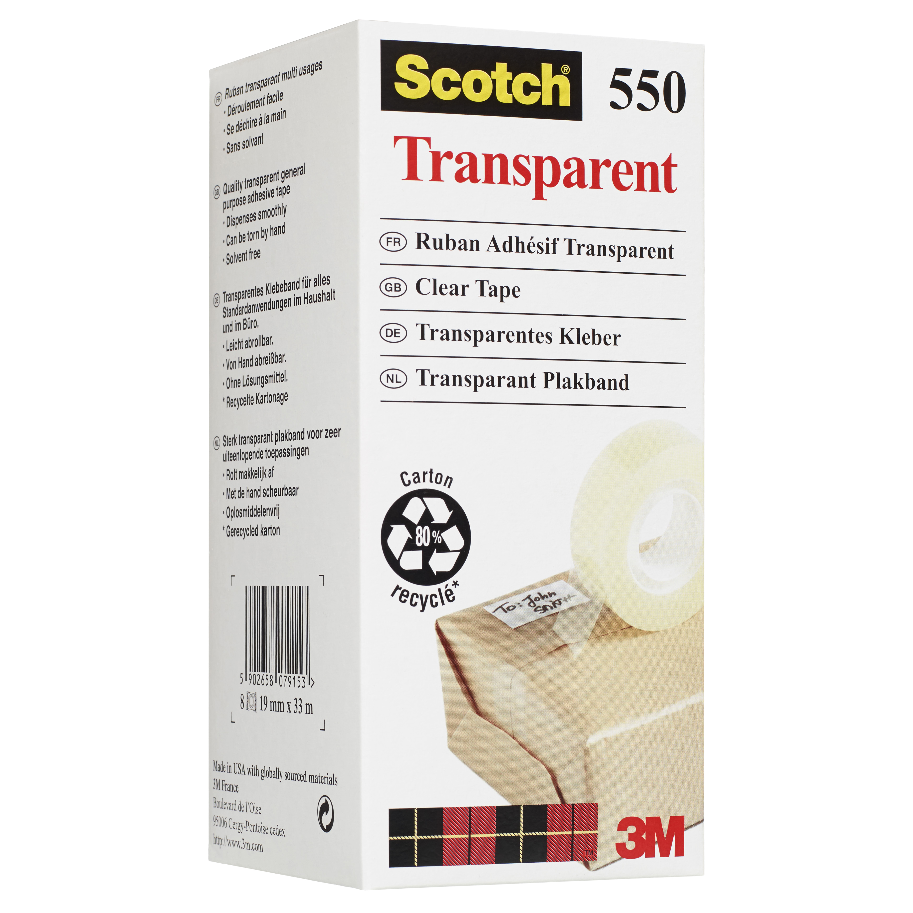 Kontorstejp Scotch 550 19mm x 33m