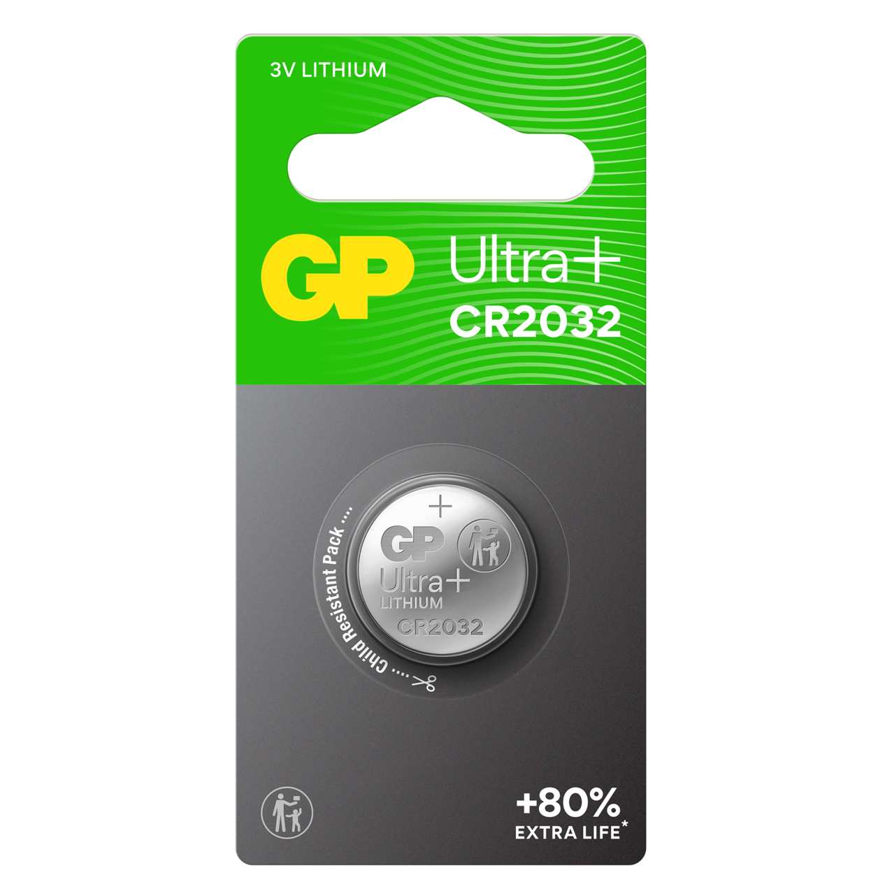 Knappcellsbatteri GP Litium 2032