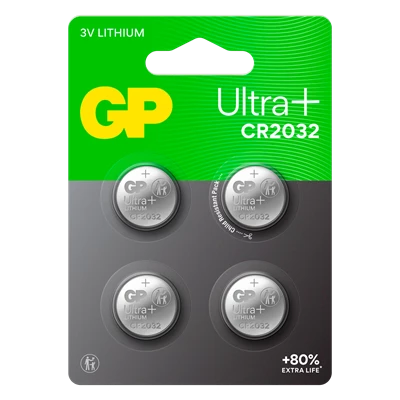 Knappcellsbatteri GP Ulta Plus Litium CR2032 4/fp