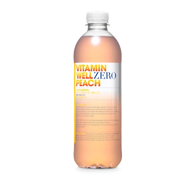 Vitamin Well Zero Peach 50cl 12st/kolli