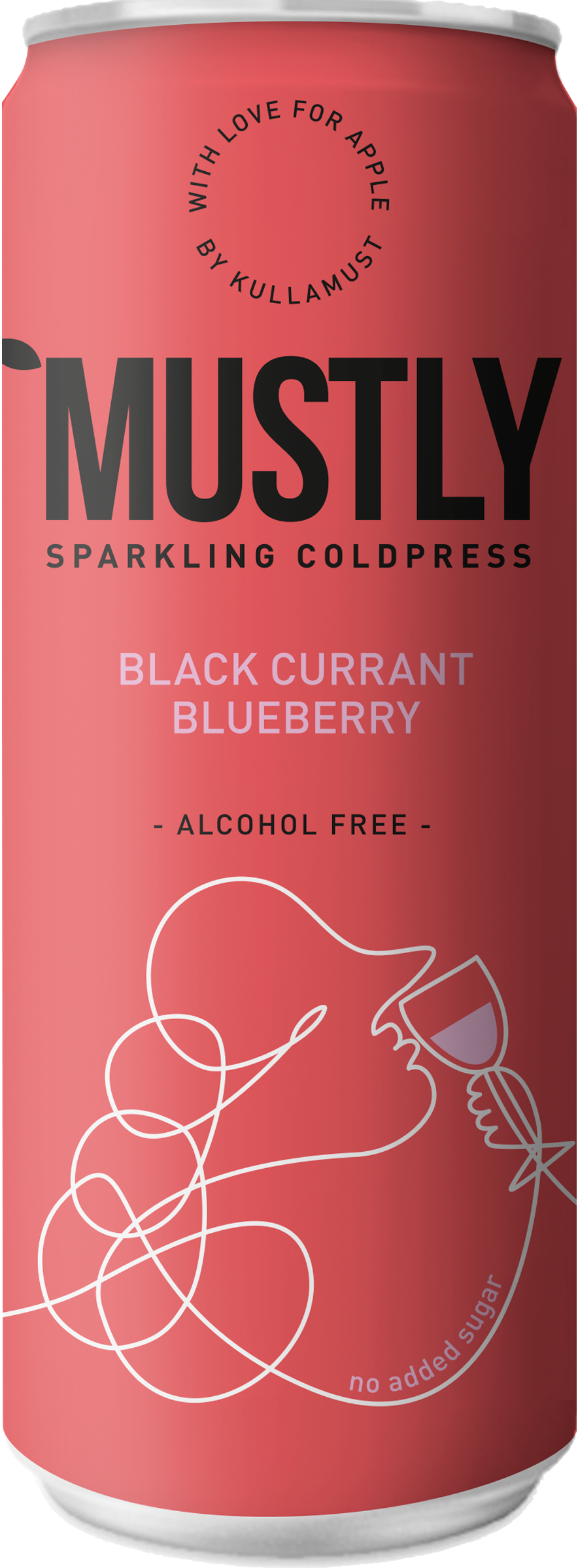 MUSTLY Black Currant, Blueberry 33cl 24st/kolli