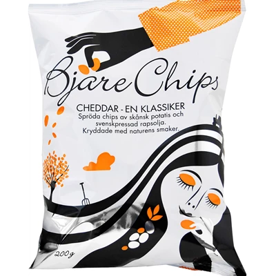 Bjäre Chips Cheddar 18x200g