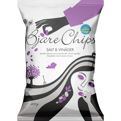 Bjäre Chips Salt&Vinäg. 18x200g