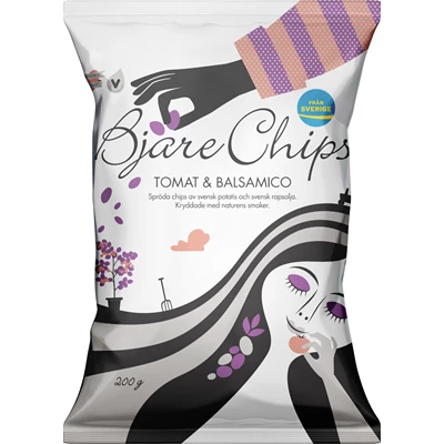 Bjäre Chips Tomat & Balsamico 18x200g