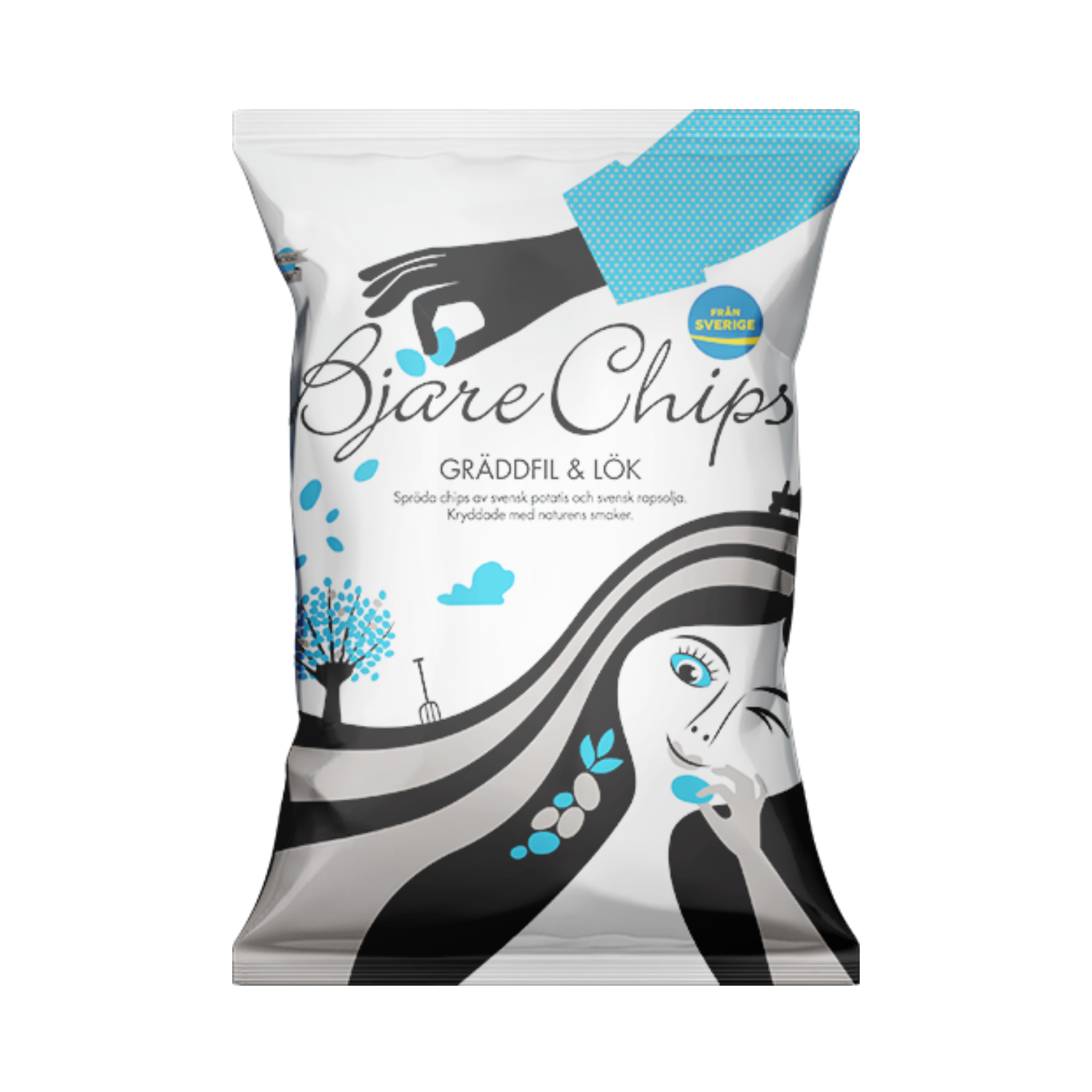 Bjäre Chips Gräddfil&Lök 15x75g