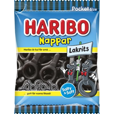Haribo Nappar, Lakrits 20x80 g.