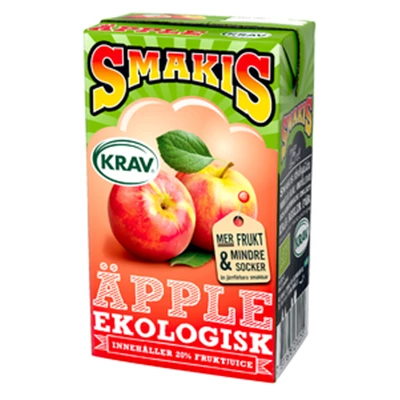 Smakis KRAV Äpple 25cl 27st/kolli