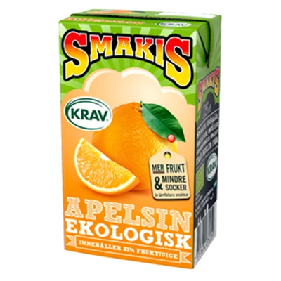 Smakis KRAV Apelsin 25cl 27st/kolli