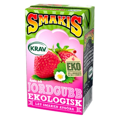 Smakis KRAV Jordgubb 25cl 27st/kolli