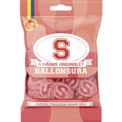 S-märke Påse Hallonsura 18x80 g.