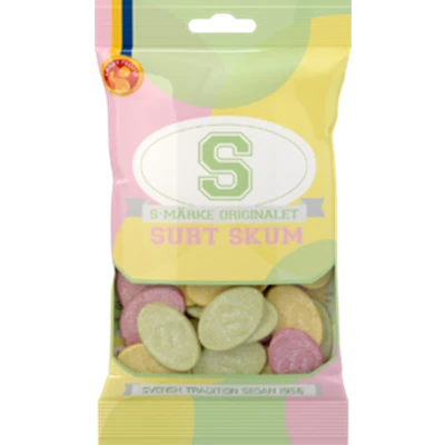 S-märke Påse Sura Skum 14x70 g.