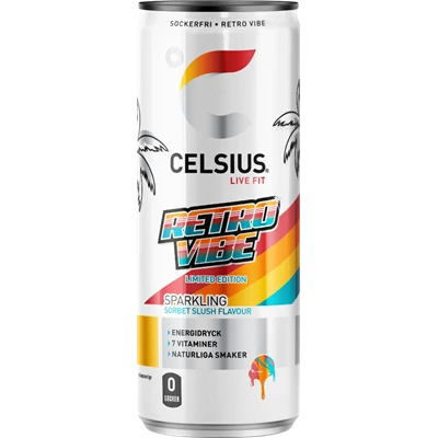 Celsius Retro Vibe 35,5cl 24st/kolli
