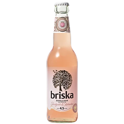 Briska Jordgubb/Rabarber 4,5% 24x33 cl