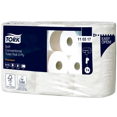 Toalettpapper Tork Premium T4 3-lag 35m 42rl/kolli