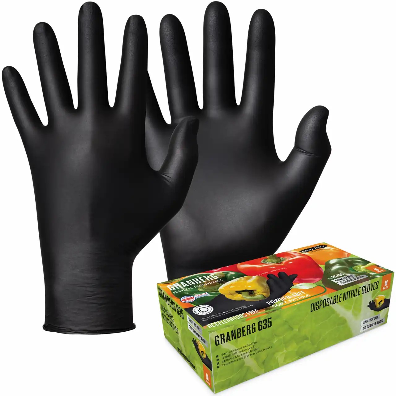 Nitrilhandske Magic Touch Livs Svart strl XL 180st