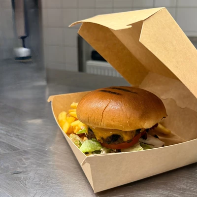 Hämtbox Papper Brun/Brun 190x150x80mm 150st