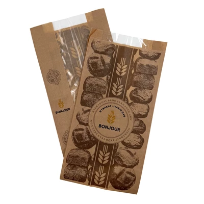 Planpåse med plastfönster Bonjour 1,5kg 1000st