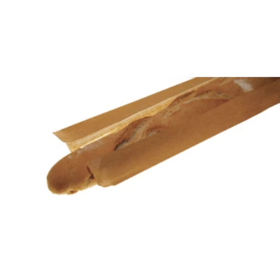 Baguettepåse perforer fönster Brun 170x570mm 500st