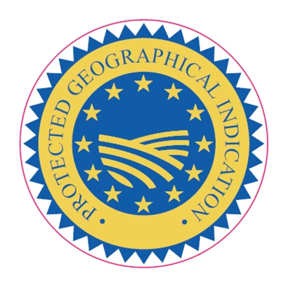 Etikett 20 mm Protected Geographical 1000st