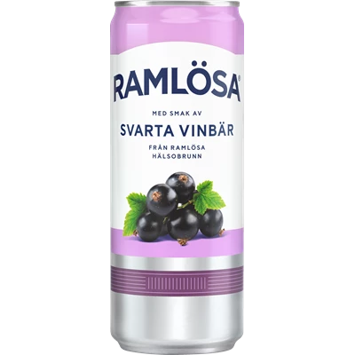 Ramlösa Svartvinbär 33cl Burk Sleek 20st/kolli