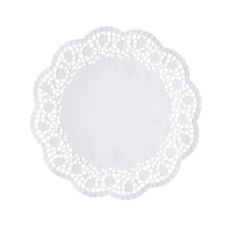 Spetspapper runt Ø32cm Vit 250st/fp