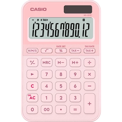 Bordsräknare Casio MS-20YC Ljusrosa